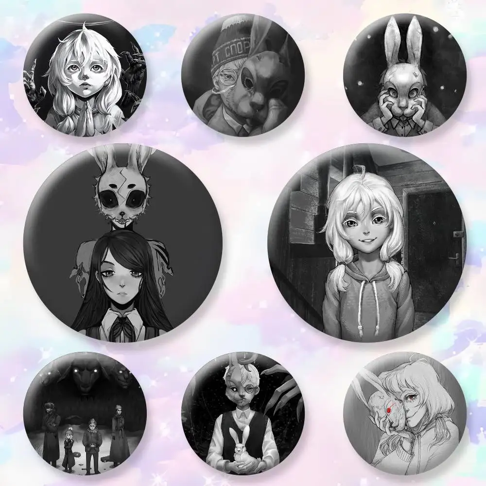 

Game T-Tiny Bunny Brooches Cartoon Badge Pins Backpack Hat Accessories Friend Gift