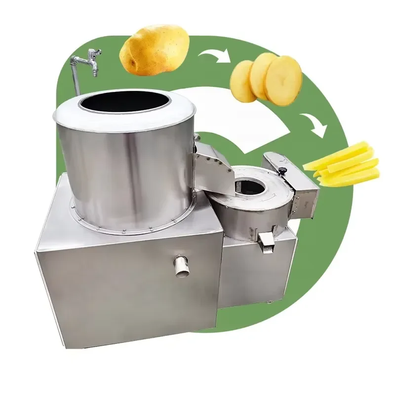 Electric Commercial Industry Potato Chip Wash Peel Cutter Cut Slice Slicer Shred and Peeler Machine Price