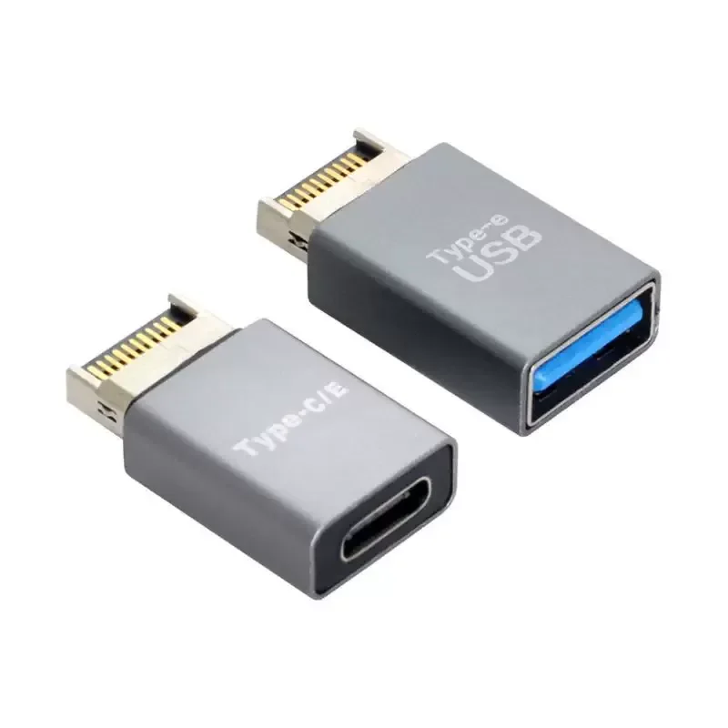 2 Sets Type E to Type C Female Adapter USB 3.1 Front Panel Cable for Motherboard U PVC Wire