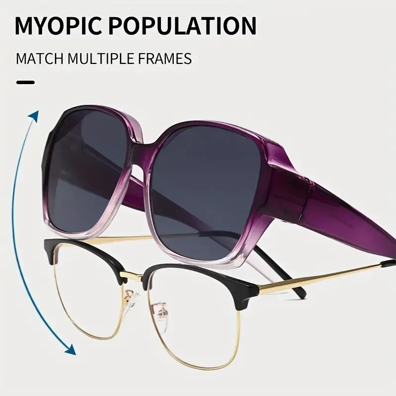 الرجال النساء خمر المضادة للأشعة فوق البنفسجية النظارات الشمسية للجنسين ارتداء أكثر من قصر النظر وصفة طبية نظارات السفر في الهواء الطلق صالح على نظارات شمسية للرياضة #2