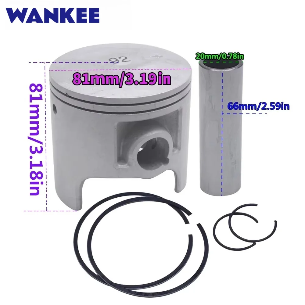 Piston Kit with Piston Ring 61X-11631 For Yamaha Waverunner Water Motorbike FX Bstr Rnr Rdr SUPERJET 61X-11631-02-93