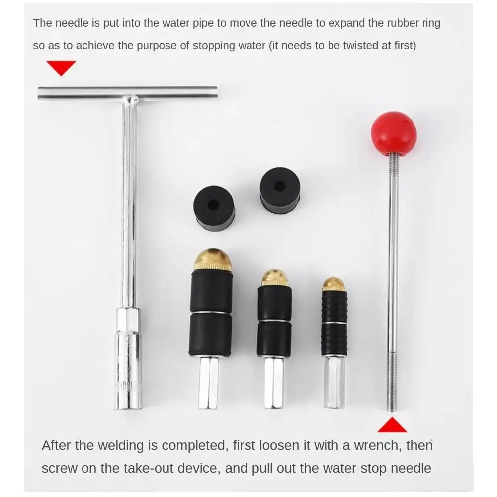 Universal Metal Hot-melt Water Stop Pin Rubber Plugging Water Stop Needle Kitchen 20/25/32 Repair Plumbing Tool Set PPR Pipe