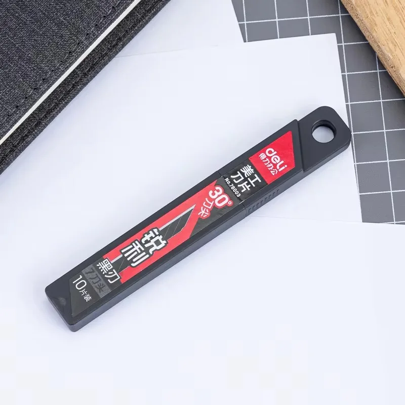 델리 78003 유틸리티 나이프 10개입/박스 사선 스틸 아트 커터 날 4320개/카톤 특급 개봉 커팅 날 세트