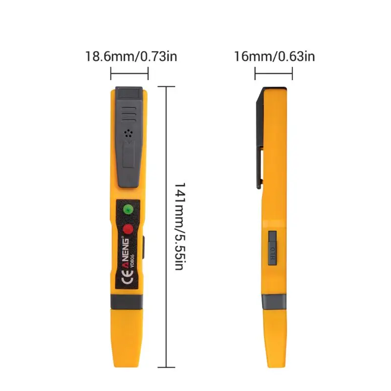 Sound Light for DC Detector Electric Non-contact Pen Tester Continuity Battery Test Pencil VD806