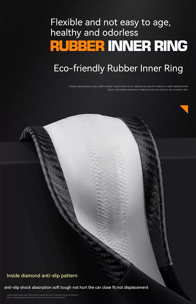 Lenkradbezug aus Leder mit Kohlefasermuster, geeignet für Subaru STI OUTBACK WRV BRZ XV Impreza Forester, Autozubehör – Detail 12