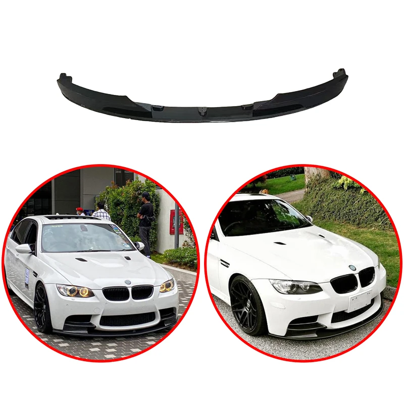 

2Pcs/Lot High Quality ABS Front Lip Bumper Protector Guard Spoiler For BMW E90 E92 E93 M3 2007-2013 Glossy Black Body Kit