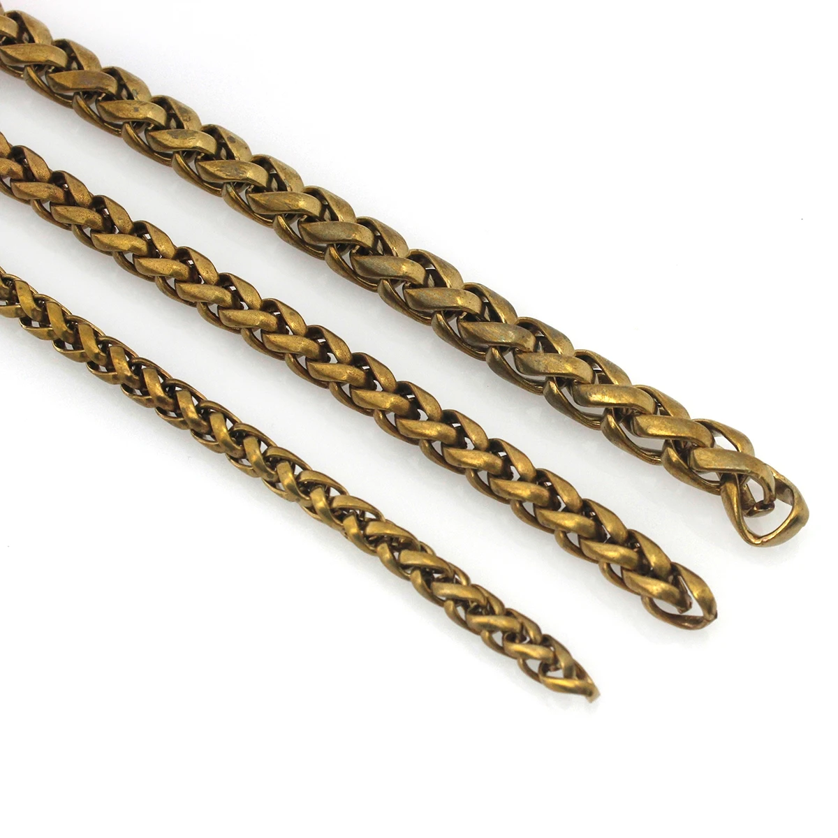 1 meter Solid brass Open curb Link Chain Necklace Wheat Chain 6/8/10mm none-polished Bags Straps Parts DIY Accessories DM194