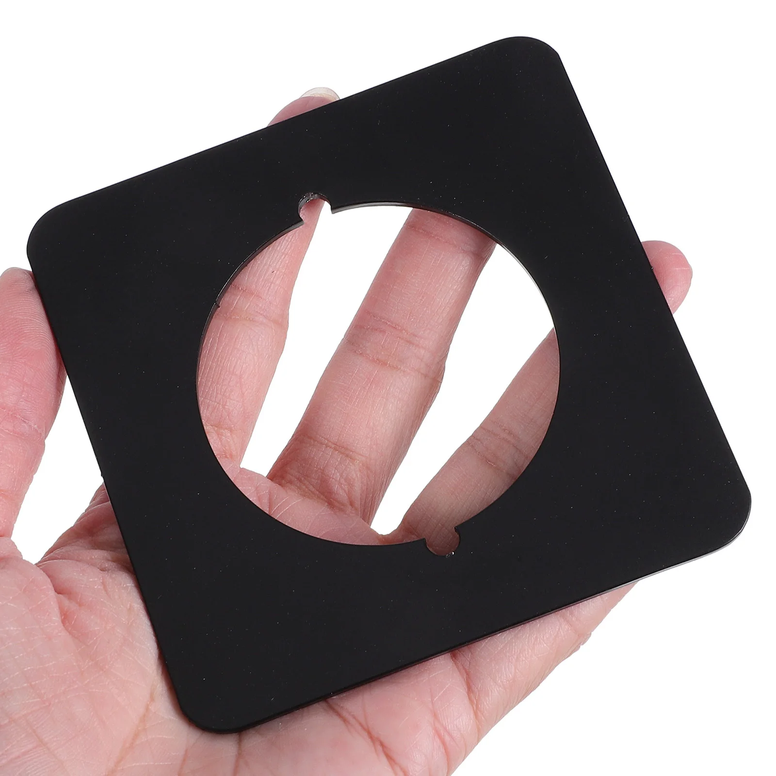 Panneau de réparation en acier inoxydable, diamètre intérieur de 5.5Cm, sans perceuse, poignée d'installation, plaque de fixation pour bouton de porte, trou de pêne dormant