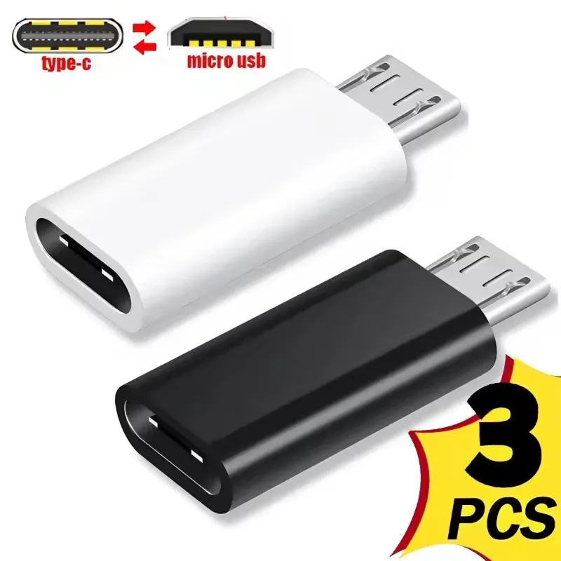 

1-3Pcs USB Type C To Micro USB Android Adapter Connector for Phone Tablet Micro USB Male To Type C Female Converter