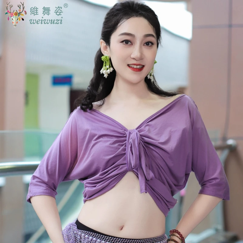 

Belly Dance Practice Clothes for Women Soft and Comfortable Top Skirt V-Neck Clothes Oriental Dancing Adult Performance Clothing