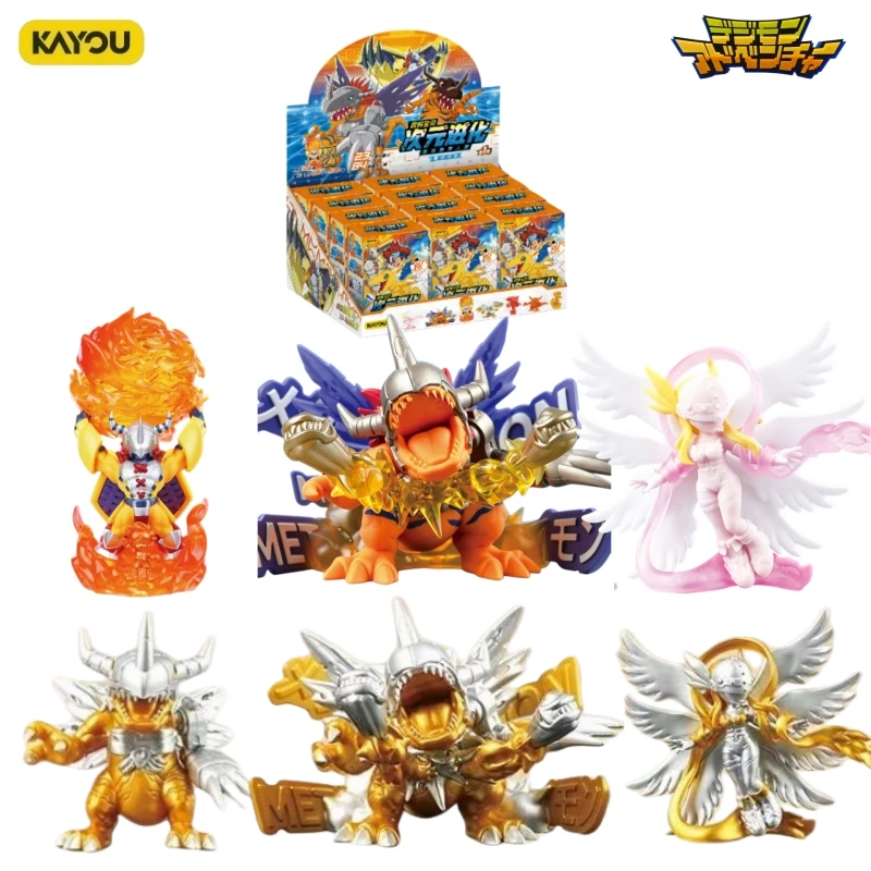 Коллекционная аниме-фигурка KAYOU Digimon Dimensional Evolution Rubber Mini Figures Vol.1 Mega Secret Rare WarGreymon – подарок для фанатов