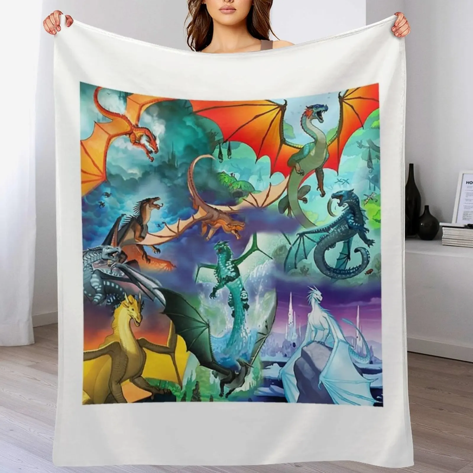 

Wings Of Fire T-ShirtWings of fire all dragon series Throw Blanket Luxury St Moving Soft Beds Blankets