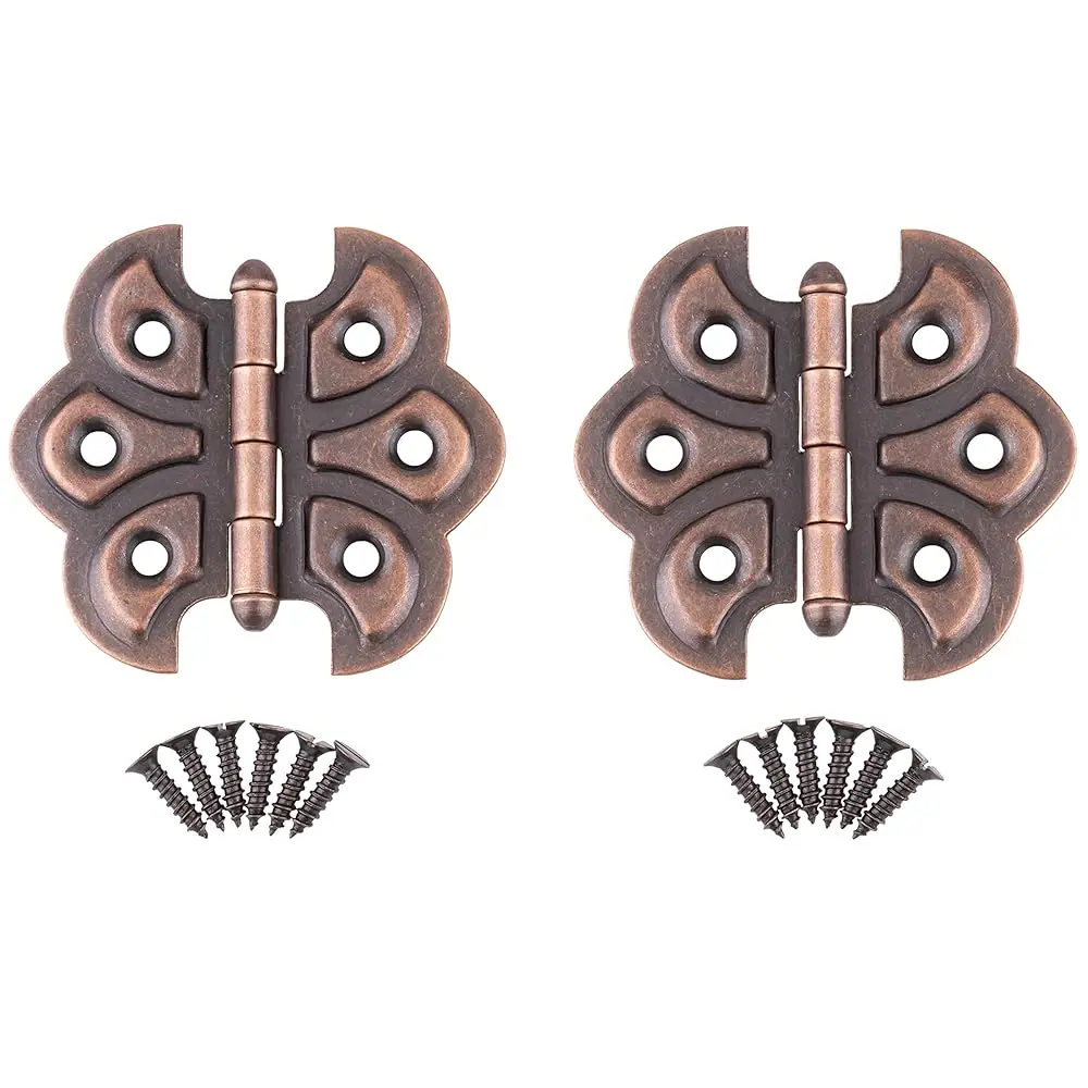 

Петли-бабочки - Накладные петли для дверей шкафов - Мебельная фурнитура - UA-260-HAC (2) - Античная медь