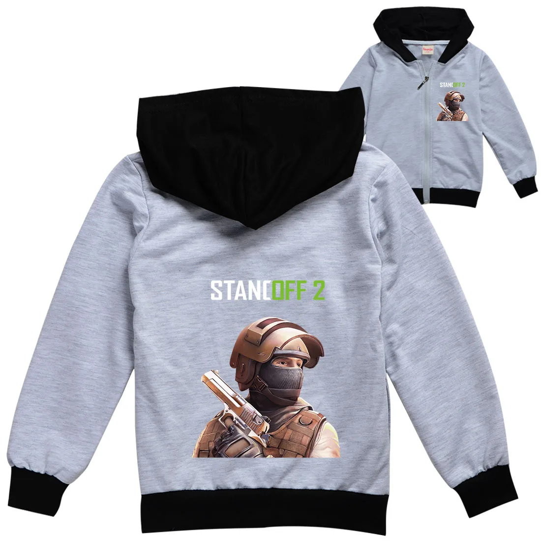 

Anime Shooting Game Standoff 2 Hoodie Kids Stand Off Clothes Teenager Boys Zipper Jacket Children Pullover Sweatshirt Girls Coat