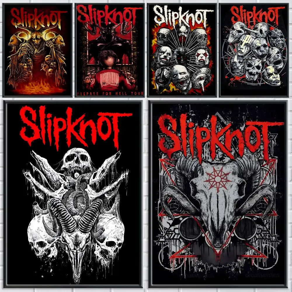 H-Heavy Metal Band Rap-Metal Music S-Slipknot Album Poster Canvas painting with prints Home bedroom living room decoration gift