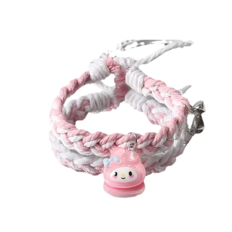 Miniso المغناطيسي الأصلي سانريو Yugui الكلب سوار زوجين تمتص الأربطة المطاطية الصغيرة أساور إعطاء الأصدقاء