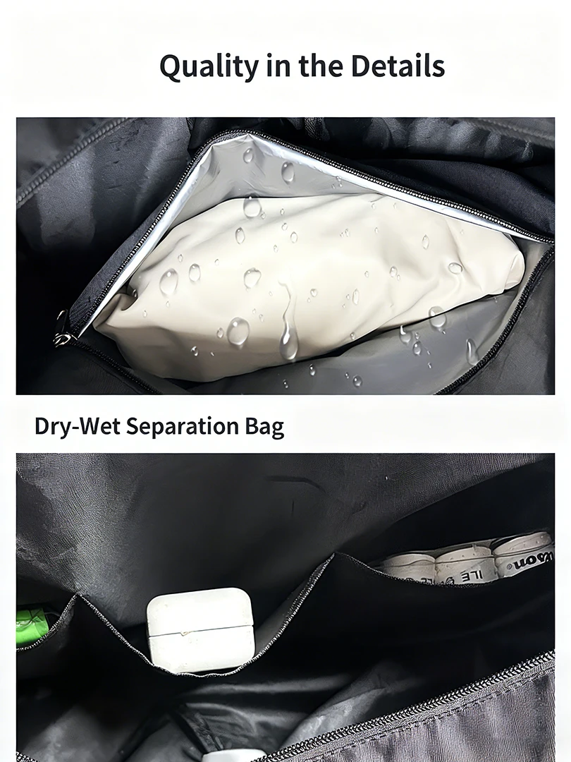 Jusenda Original New Sporting Bag Yoga Bag Large Capacity Large Capacity Business Travel Bag Waterproof with Shoe Compartment