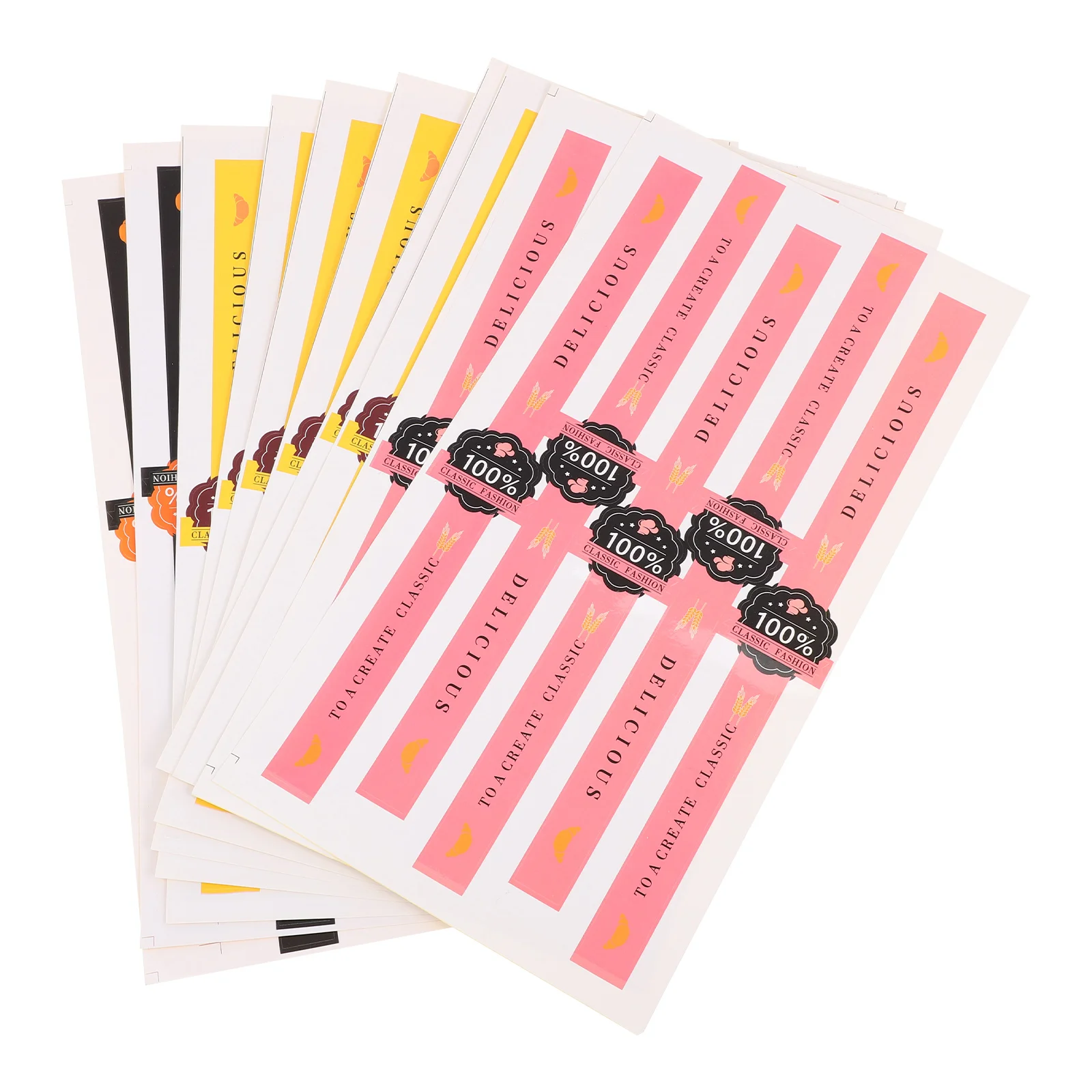 50 Pcs Stickers Sealing Cake Labels for Baked Goods Food Pink DIY Gift Self-adhesive Decals