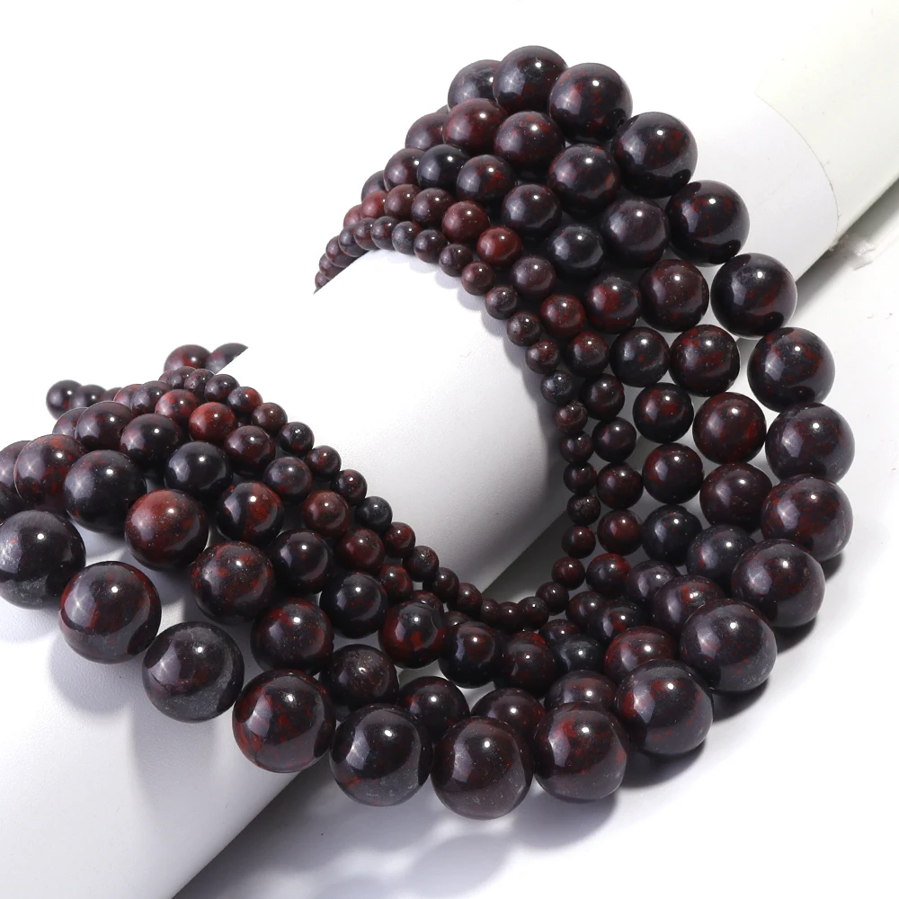 4/6/8/10/12mm Natural Stone Mahogany Obsidian Beads Round Spacer Beads for Jewelry Making Supplies DIY Bracelets Accessories view 5