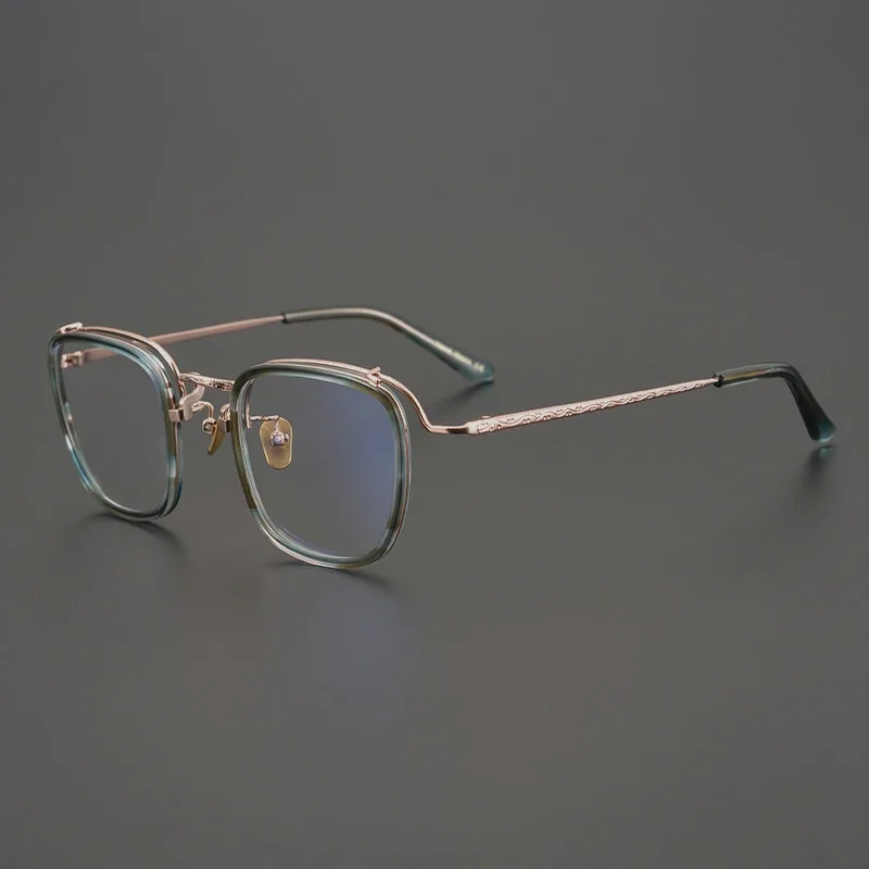

Titanium Anti Blue Light Reading Glasses Men Women Vintage Square Eyeglasses Frame Prescription Myopia Glasses 75 1.25 1.75 2.25