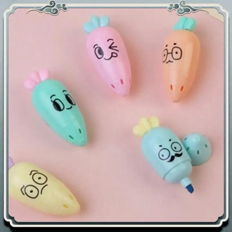 

6Pcs Mini Highlighters School Markers Set - Comfortable Grip Multi-Function Highlighter Pens Set