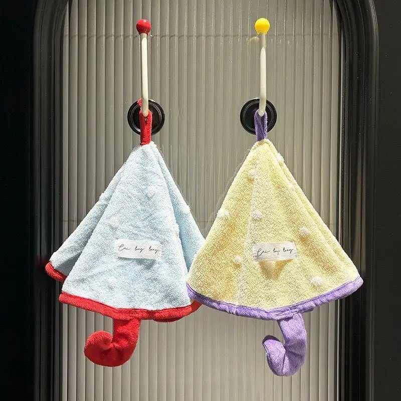 

1PC Mini Umbrella-shaped Hand Towel, Cute Absorbent And Quick-drying Bathroom Towel, Thickened Coral Fleece Kitchen Handkerchief