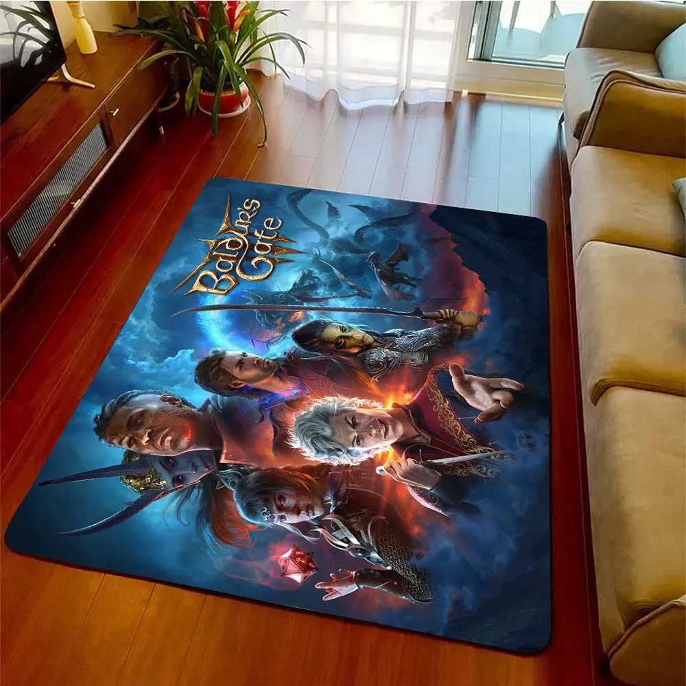 

Game Room ,Veranda Floor，B- Baldur 3D Gate Print Art Decor Custom Carpets Large,Rugs for Home Bedroom Living Room Decor Gifts