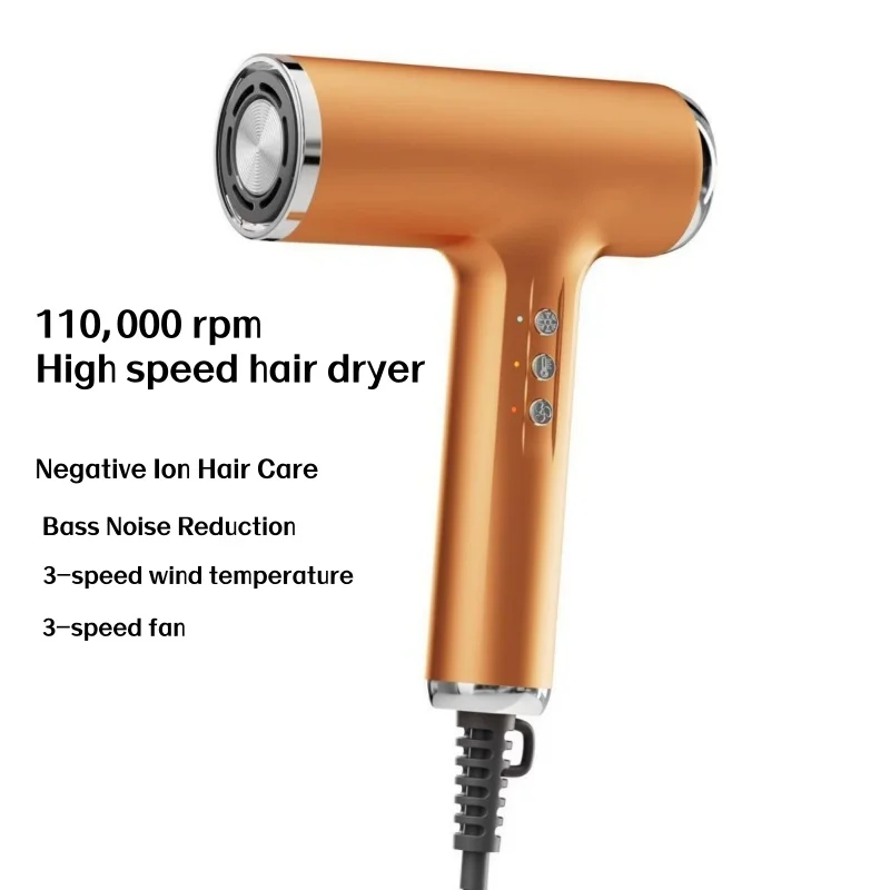 

Высокоскоростной мини-фен 110000, мощный фен для быстрой сушки волос с отрицательными ионами, уход за волосами, 220В, ультратихий фен, новинка