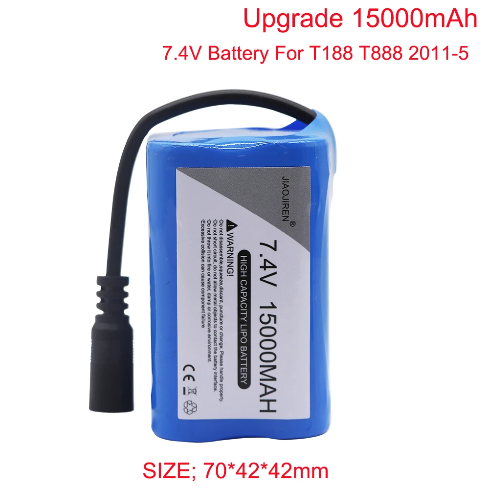 7.4V 15000mAh Rechargeable Lipo Battery for T188 2011-5 T888 V007 H18 C18 Remote Control  Fishing Bait Boats Spare Parts 1-5PCS