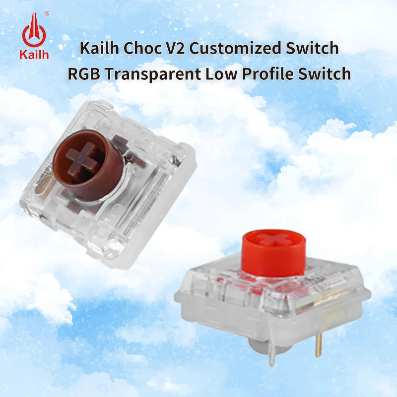 

Kailh Low Profile Switches 1353 Custom Full POM RGB Transparent Linear Tactile Switch for Hitbox Mechanical Keyboard Kit DIY