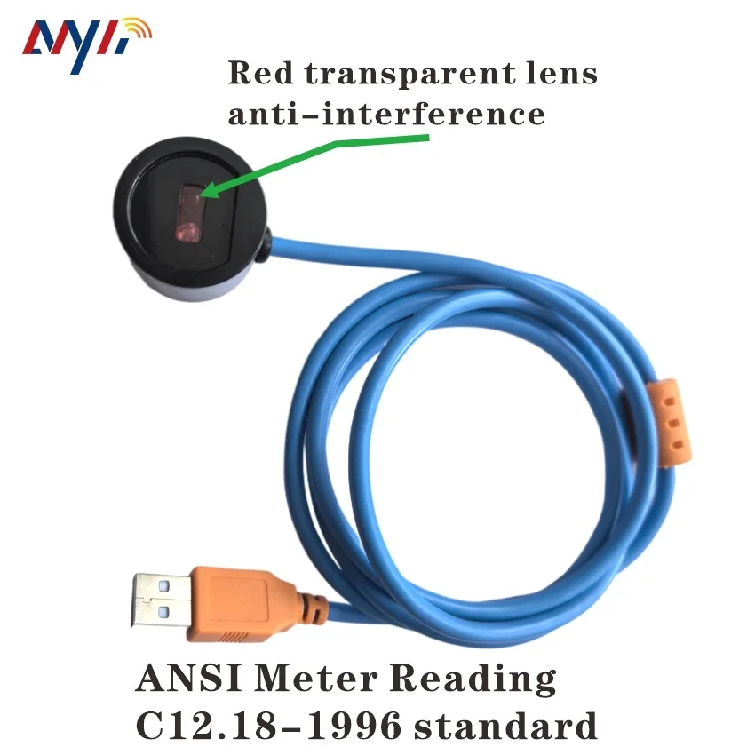 Imagem -05 - Usb Ansi Sonda Óptica Infravermelha Comunicação para Soquete Ansi C12.18 Metros Kwh Leiture do Flowmeter Win7 10 11 Ft232