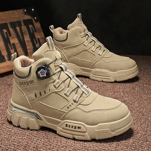 Botlar, erkek teklif ayakkabıları, iş güvenliği ayakkabıları, erkek botları, motosiklet, askeri, erkek botları, taktik-ayak bileği-kar-kış-yüksek ordu Ordudaki en iyi 10 satış coturno cano alto-no. 9