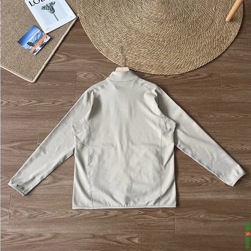 Unisex Technical Knit Outdoor Jacket - Versatile Zip-Front Pullover for Everyday & Adventure Use
