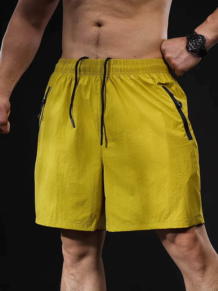 Men's Waterproof Running Shorts UV Protection Quick Dry Breathable Athletic Gym Shorts Packable Pocket Foldable Sports Training