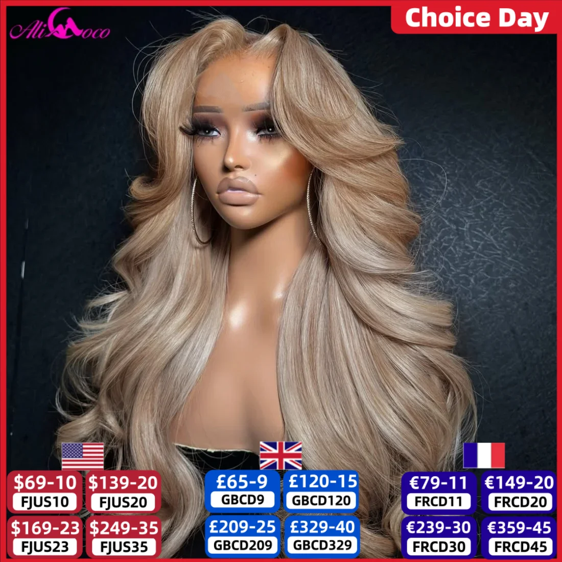 Pelucas de Cabello Humano Rubio Ceniza 13x6, 180% de Densidad, Ondas Suaves, Pelucas con Frente de Encaje, Color Rubio Té con Leche, para Mujeres