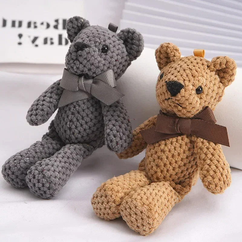 16cm Soft Stuffed Pineapple Bear Plush Toys Mini Teddy Bear Dolls Toy Small Gift for Party Wedding Keychain Bag Pendant Toy Gift