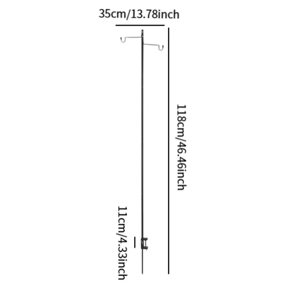 Compact Foldable Lantern Stand for Camping Rechargeable Lamp Holder Portable Tabletop Light Pole for Backpacking Gear