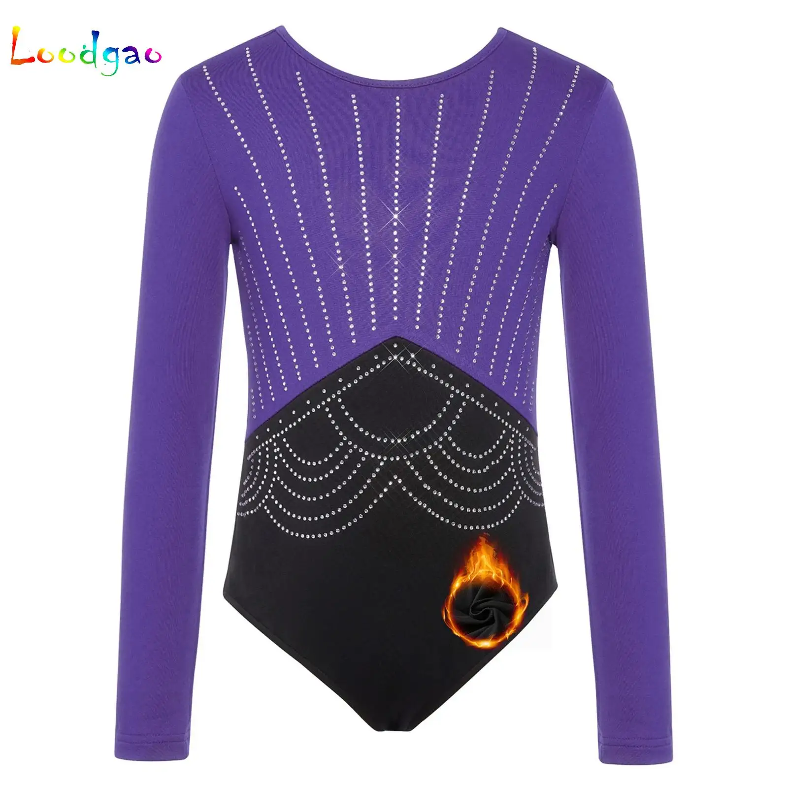 Trajes de leotardo de Ballet para niñas, mono de baile cálido con forro polar de manga larga, leotardo de gimnasia para niñas, tutú de Ballet, Ropa de bailarina