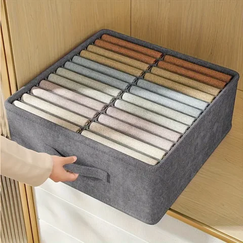 1PC Wardrobe Clothes Storage Organizer Pants Sweater T-Shirt Storage Box Cabinet Drawer Organizer Jeans Storage Box
