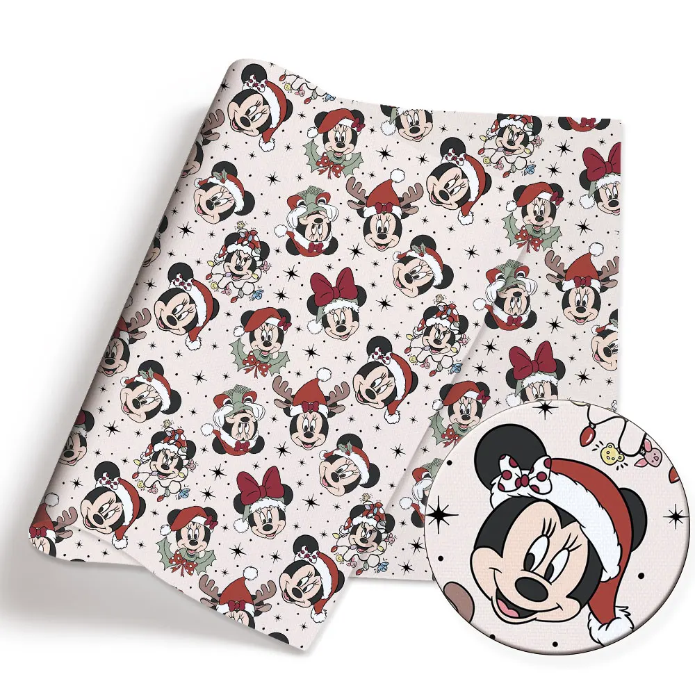 عيد الميلاد ديزني النسيج 140x50 سنتيمتر الكرتون نسيج القطن خليط الأنسجة طفل المنسوجات المنزلية الخياطة دمية فستان الستار البوليستر #3