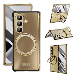 For Samsung Galaxy Z Fold 7 6 5 4 3 TriFold Case Touch Pen Hinge Shockproof Folding Ring Stand Cover Screen Glass Film Fold7
