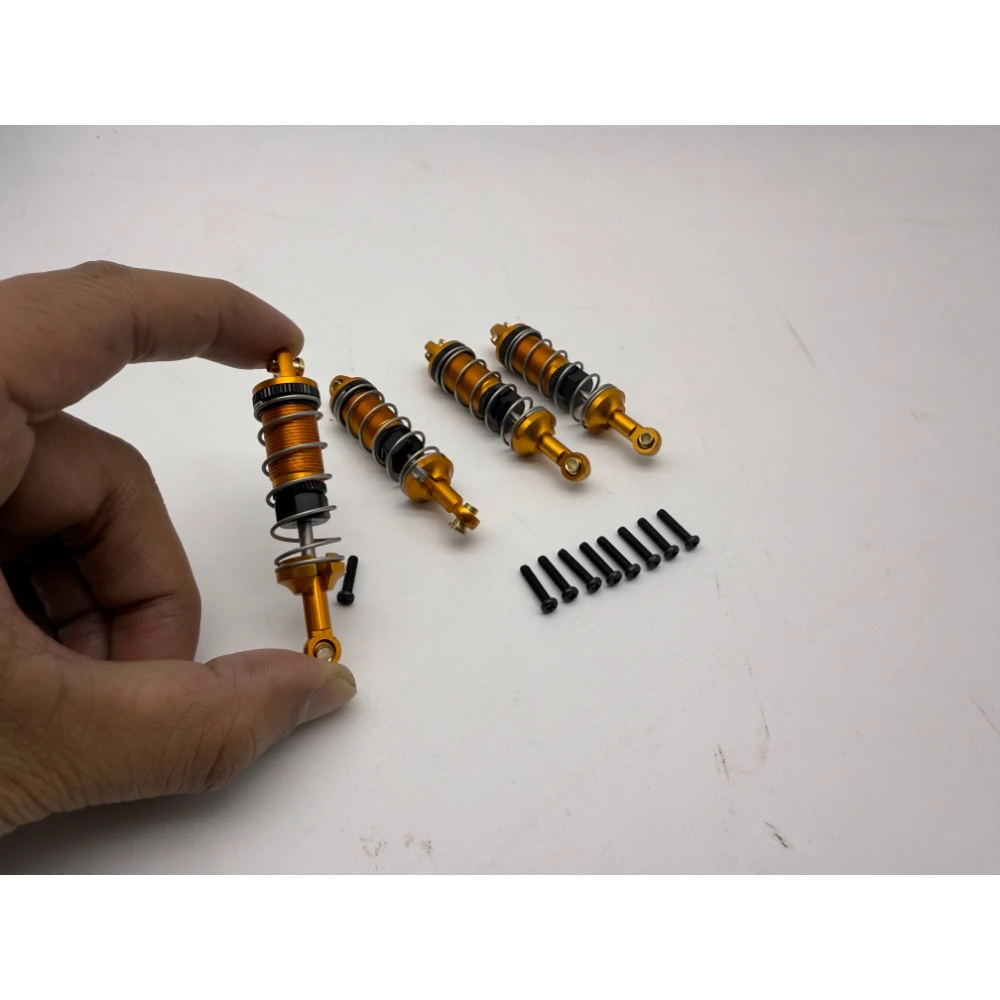 RC カー 4 個セット金属ショックアブソーバー 1/14 14301 14302 14303 金属油圧オイルショックアブソーバー穴から穴まで 60 ミリメートル継手