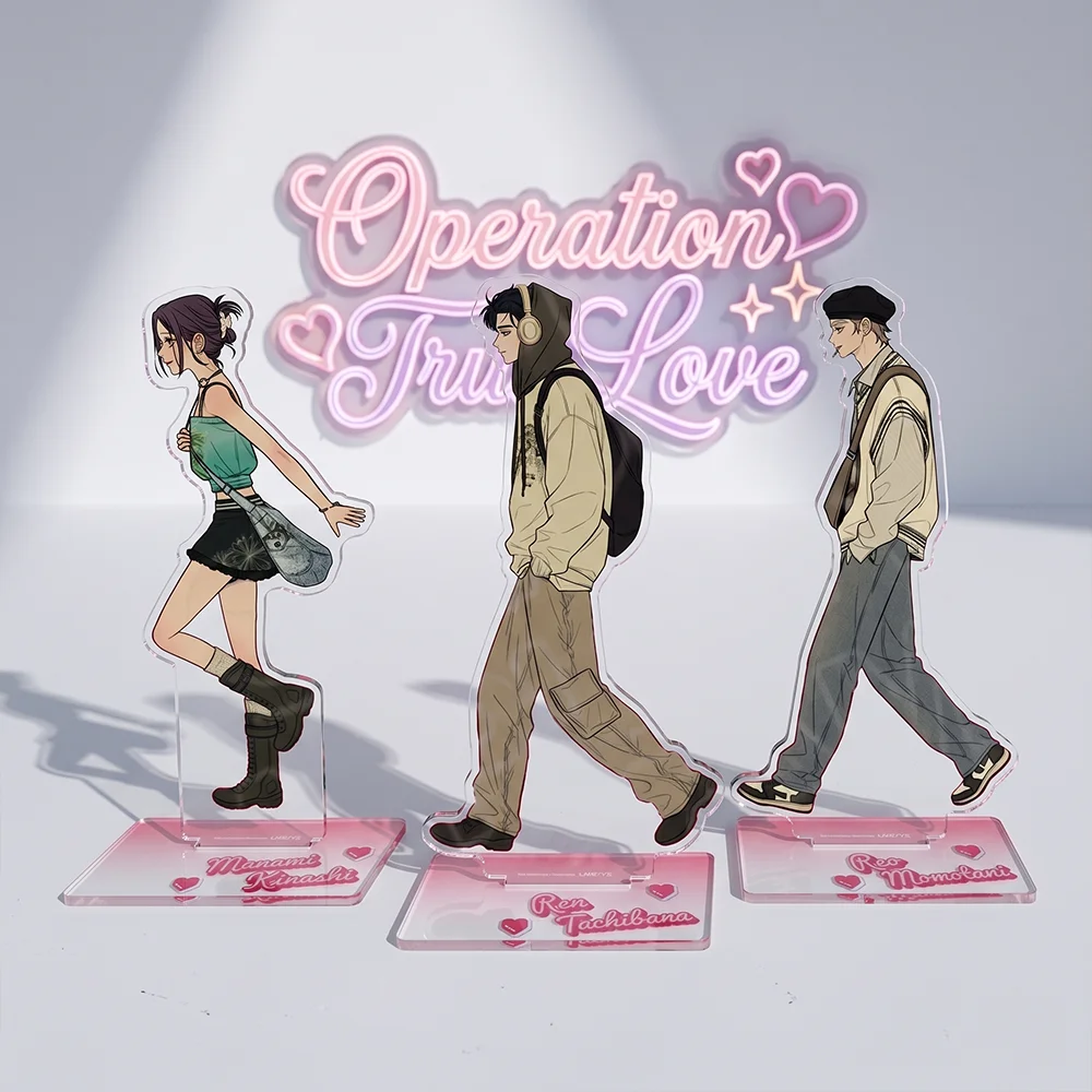 Operation True Love 15CM Double Sided Acrylic Stand Keychain 2026 New Anime Stand Baek Dohwa Go Eunhyeok Desk Decor Fans Gift