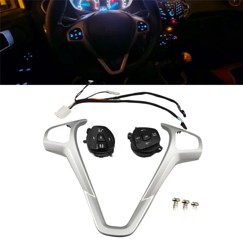 

For Ford Escort Fiesta MK7 MK8 ST Ecosport 2013 Steering Wheel Audio Volume Cruise Control Switch Button 1 Set Car