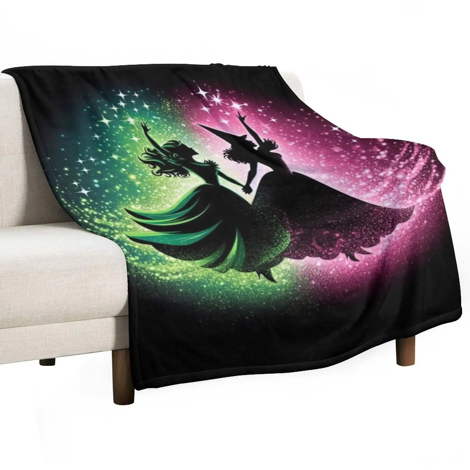 Elphaba & Glinda Wicked the Musical Throw Blanket For Baby Fashion Sofas Luxury Thicken Blankets