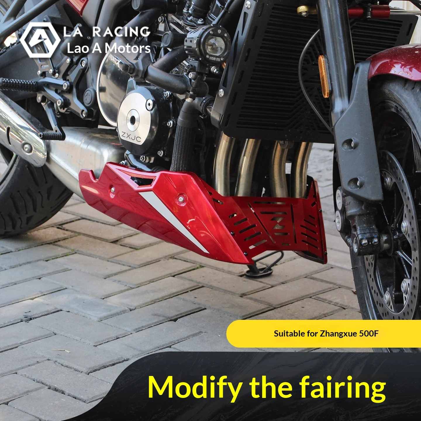 【Premium】For ZXMOTO 500F motorcycle modification lower deflector hood, engine undermount, large surround decorative protective p