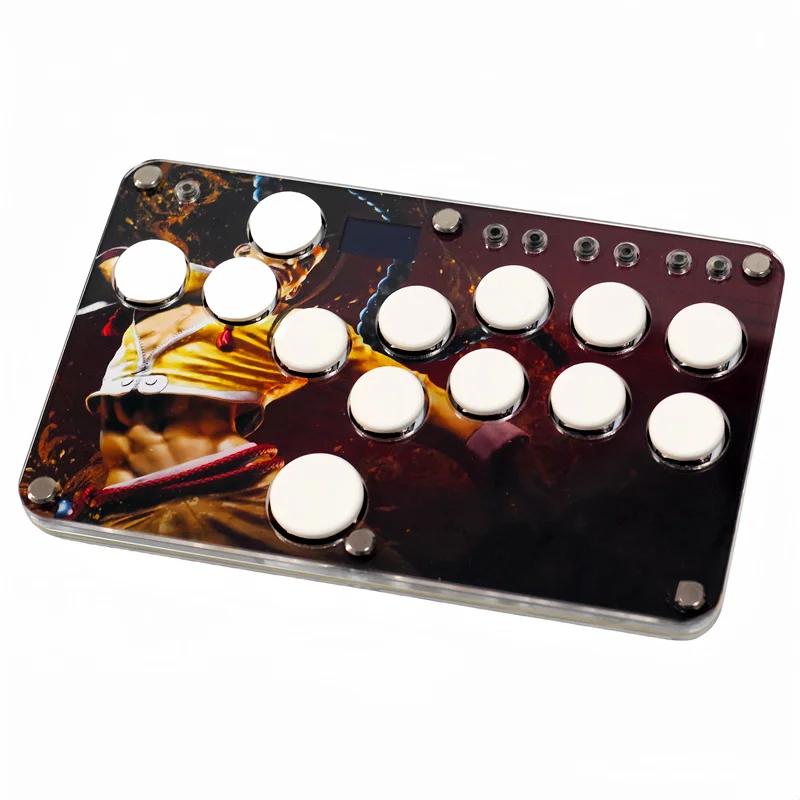 

Mini Street Fighter Arcade Joystick Mechanical Keyboard, PC/PS3/PS4/Switch/Steam, SOCD, Hot Swap, Custom RGB, TURBO