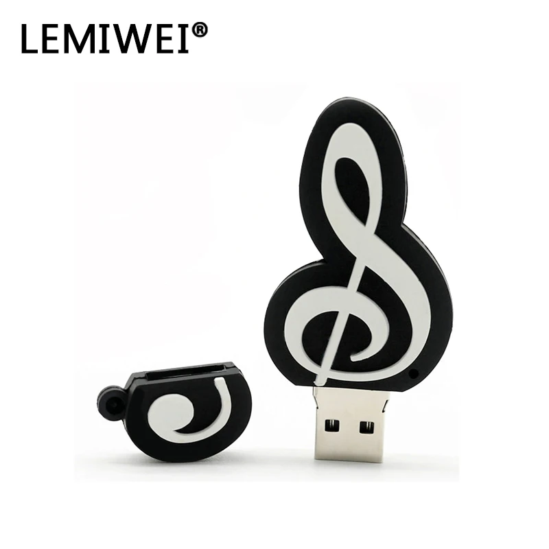 Reboto Hoạt Hình 64GB Đáng Yêu Nhạc Cụ Đàn Vĩ Cầm Lưu Ý Đèn LED Cổng USB 4GB 8GB 16GB 32GB USB 2.0 USB