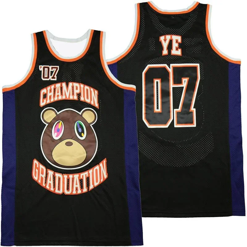 Kanye West Dropout Bear #07 YE Graduation Basketball Jersey 3D Print Unisex Quick Dry Breathable Y2K Streetwear Vest