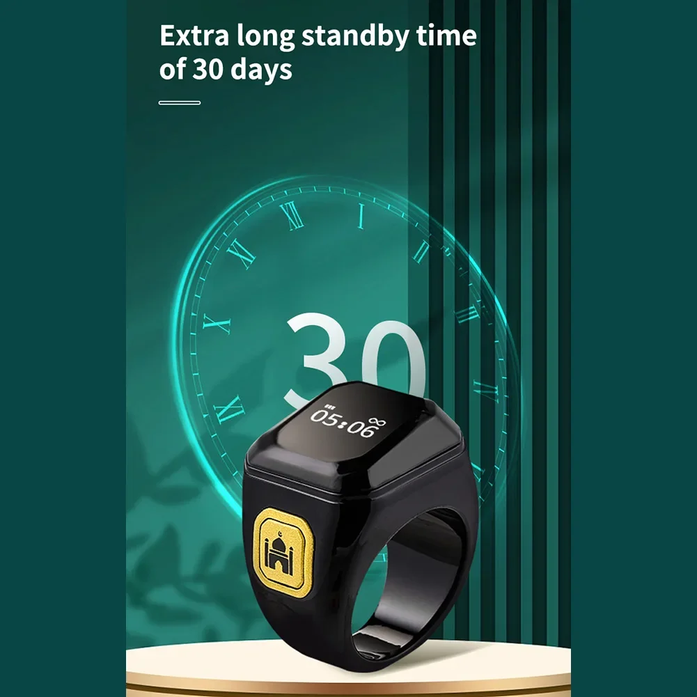 Waterproof Tasbih Counter Smart Rings Rechargeable Electronic Digital Counter For Prayer Multi Functional Counter Ring